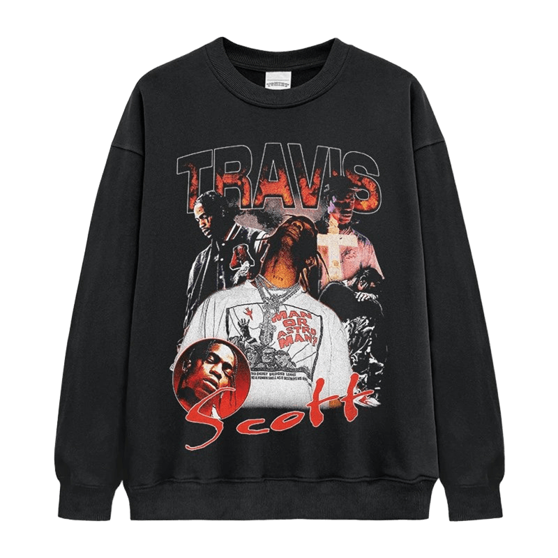 Travis Scott Graphic Crewneck Sweatshirt - Unisex Streetwear