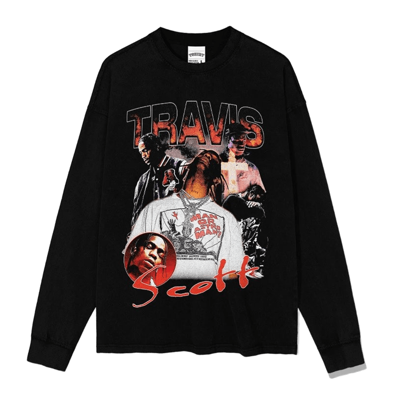 Travis Scott Graphic Long Sleeve T-Shirt | Streetwear