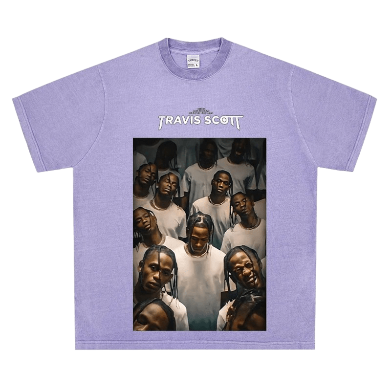 Travis Scott Graphic Purple Oversized Tee - Unisex Streetwear