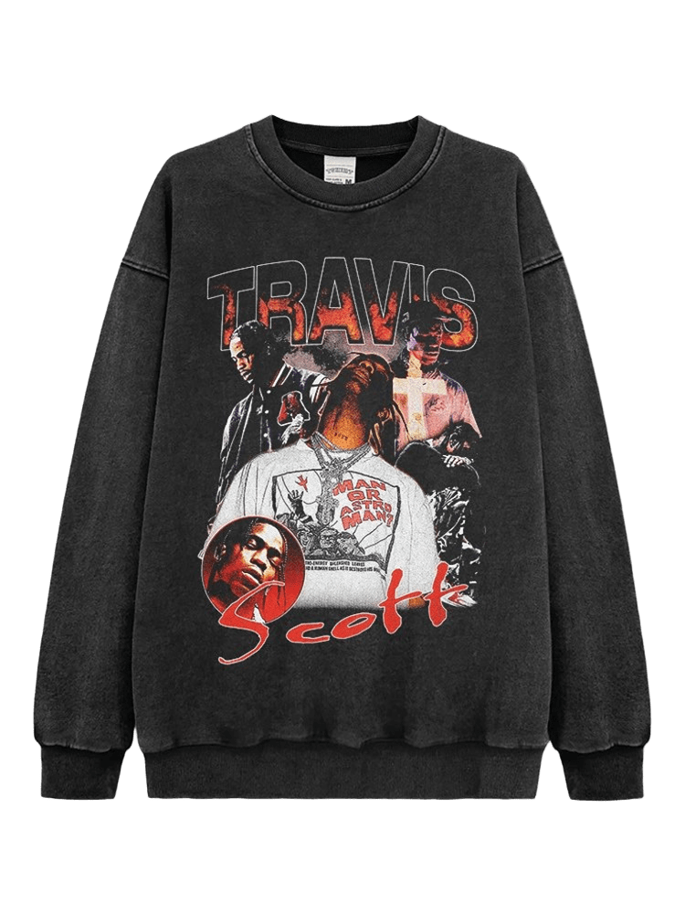Travis Scott Vintage Hoodie - Unisex Streetwear Oversized