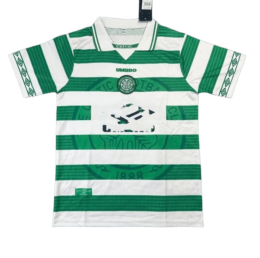 UMBRO Celtic Green White Striped Unisex Short Sleeve Breathable T-Shirt
