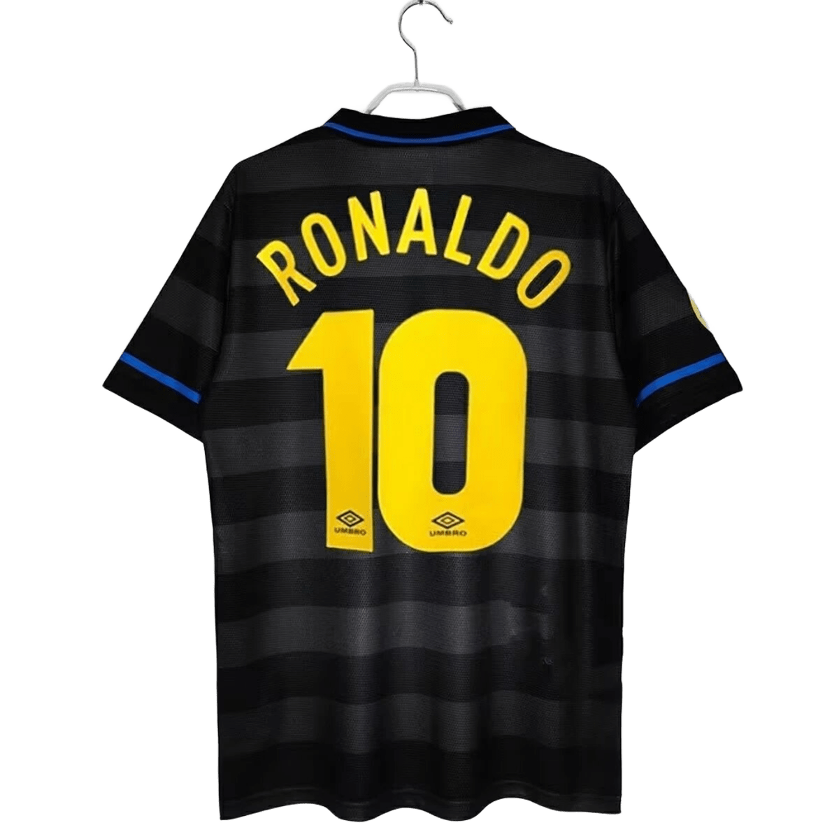 UMBRO Ronaldo Black Breathable Mesh Trendy Football Jersey
