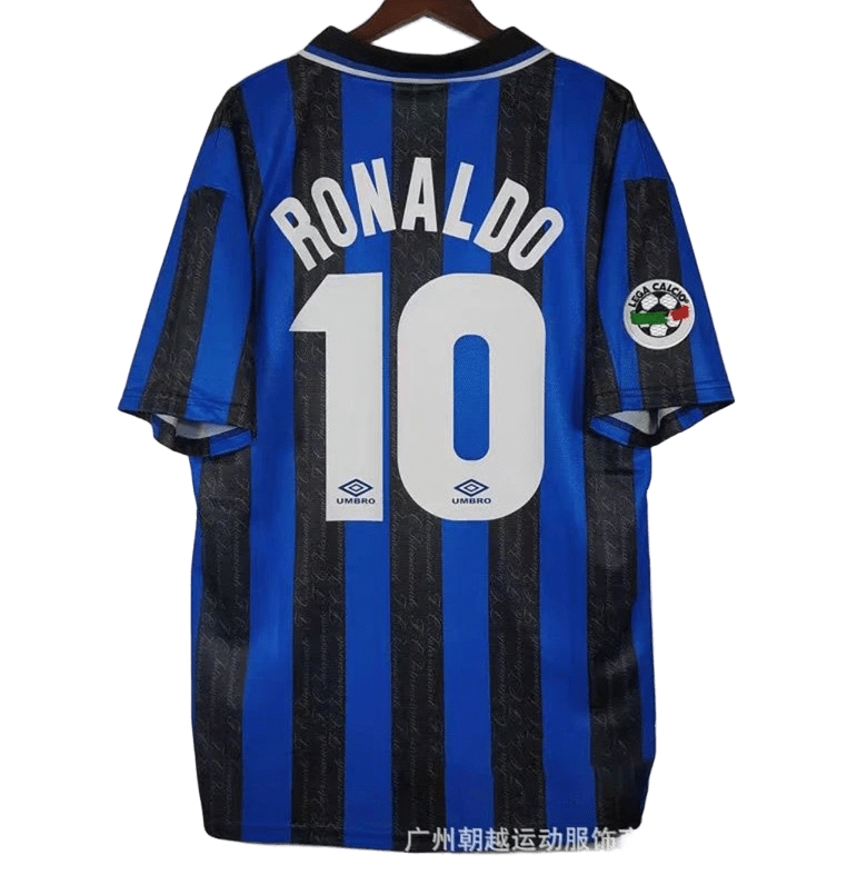 UMBRO Ronaldo Breathable Blue Black Soccer Jersey