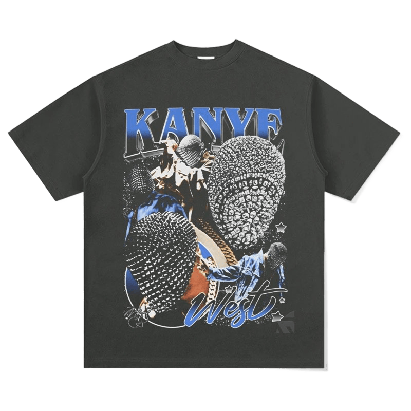 Unisex Black Graphic Print Tee - Cotton, Breathable Streetwear