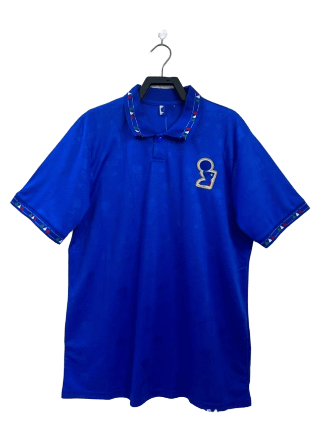 Unisex Blue Cotton Breathable Polo Shirt Simple Trendy