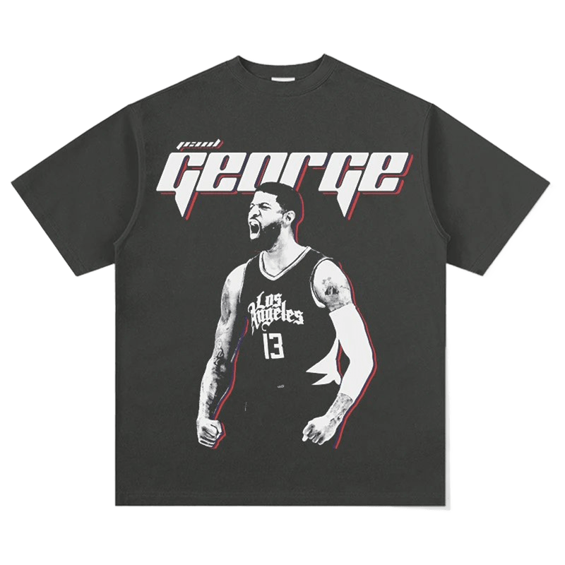 Unisex LA Streetwear T-Shirt 13 Basketball Star Print