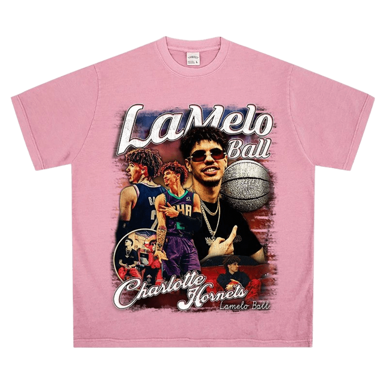 Unisex Pink Basketball T-Shirt - Charlotte Hornets Street Tee