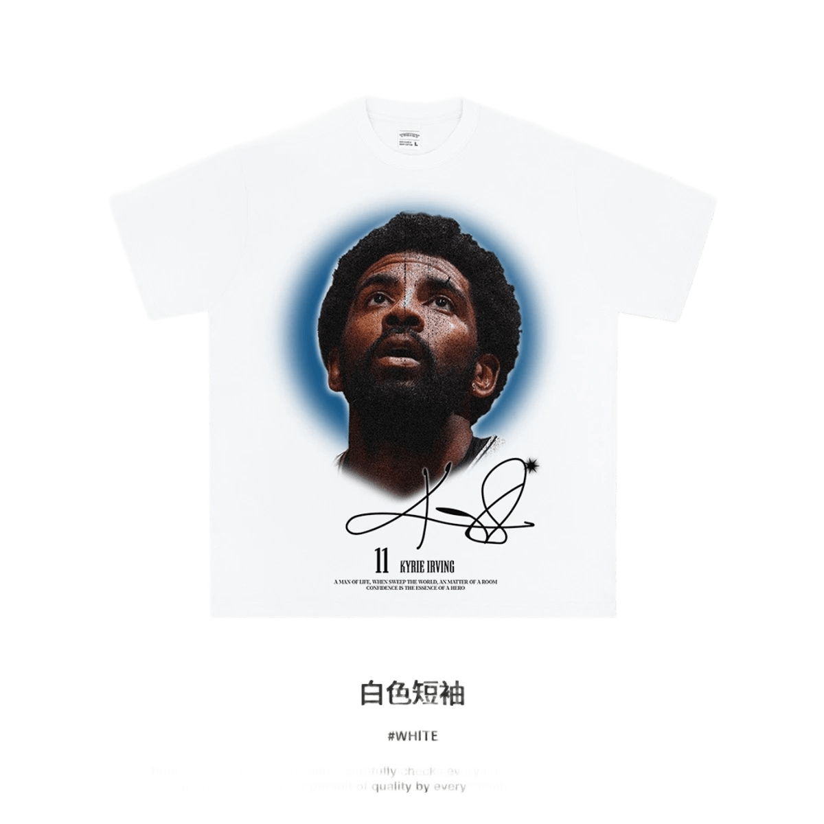 Unisex White Cotton Tee 11 Portrait Print Streetwear 2017