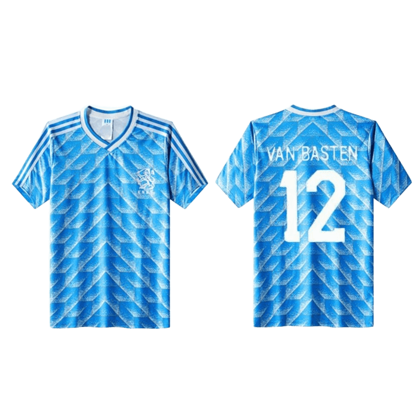 Van Basten Retro Blue Dutch Soccer Jersey