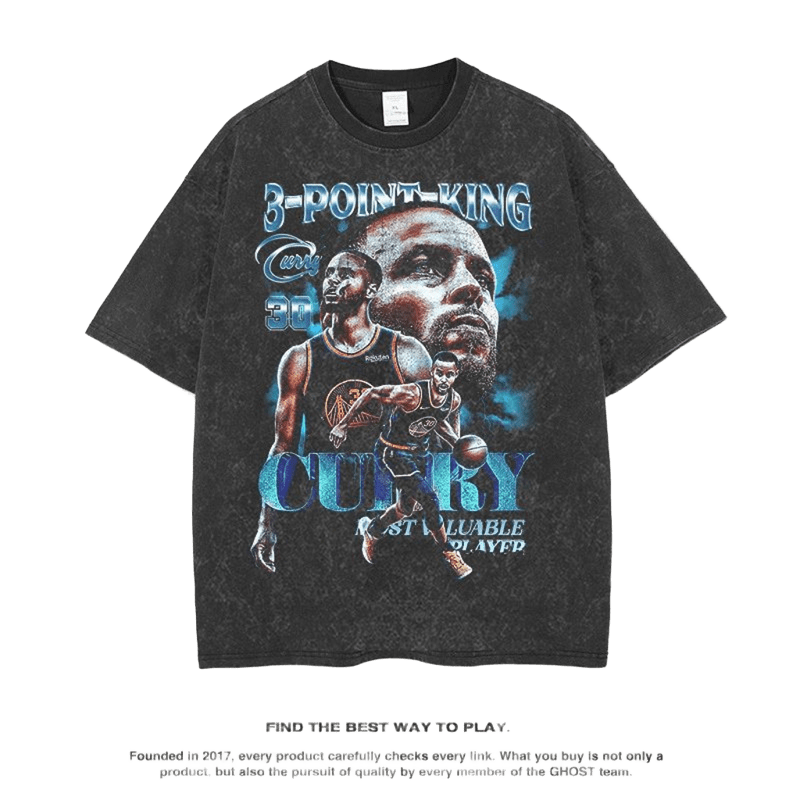 Vintage Black Basketball Tee: 30 Player Print, Unisex Streetwear