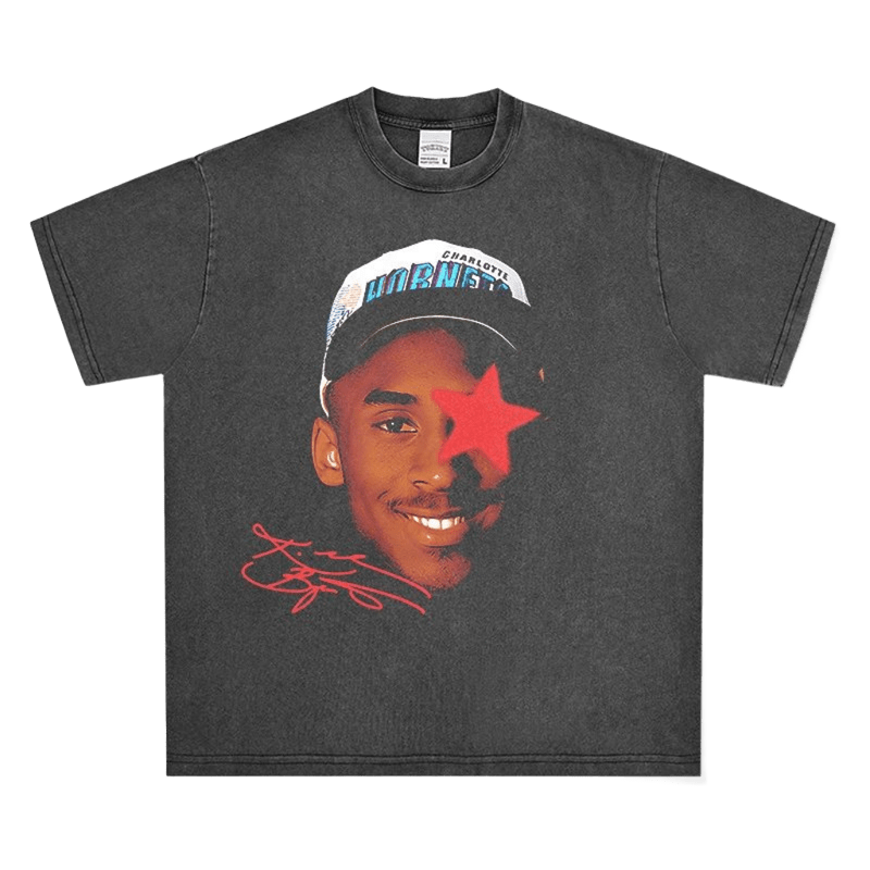 Vintage Black Graphic Tee - Unisex Cotton Streetwear