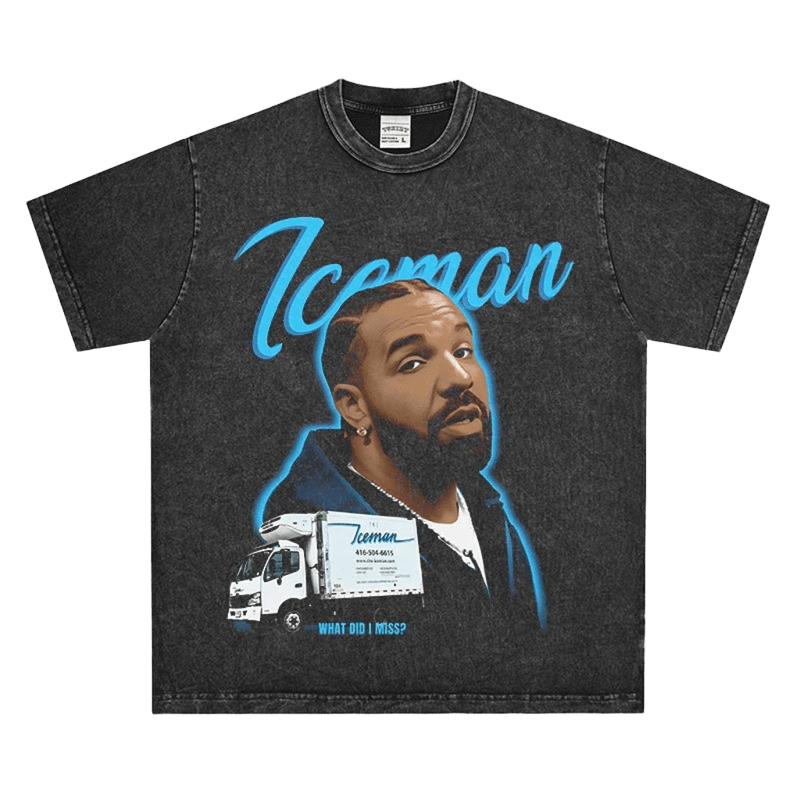 Vintage Black Loose Tee, Retro Streetwear Unisex Top