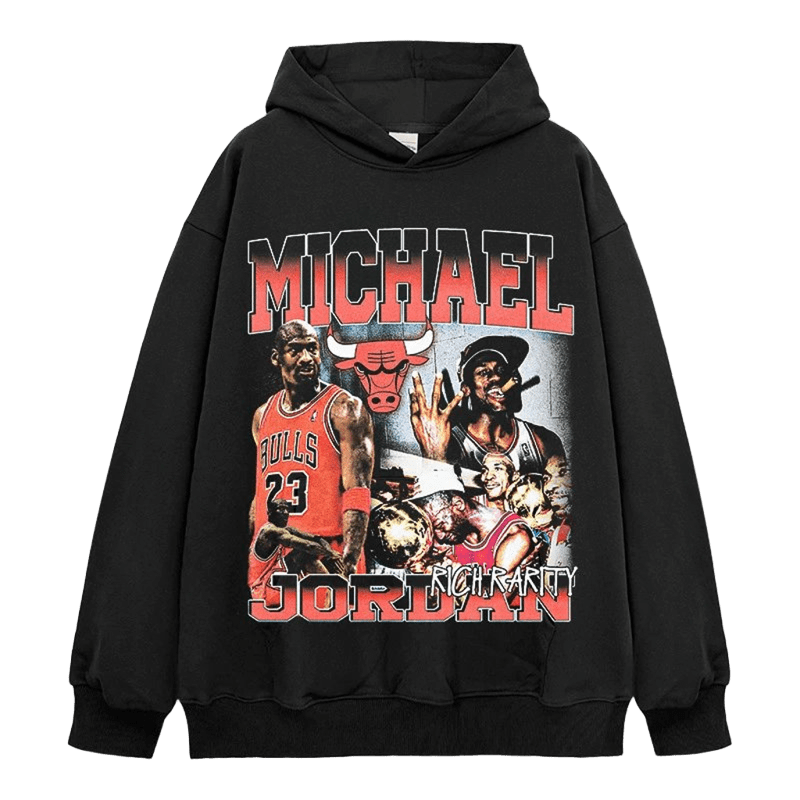 Vintage Bulls 23 Hoodie, Michael Jordan Print, Unisex Streetwear