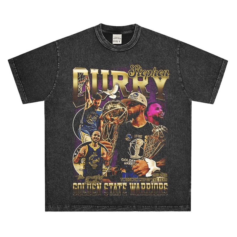 Vintage Curry Basketball T-Shirt, Black Retro Tee, Unisex