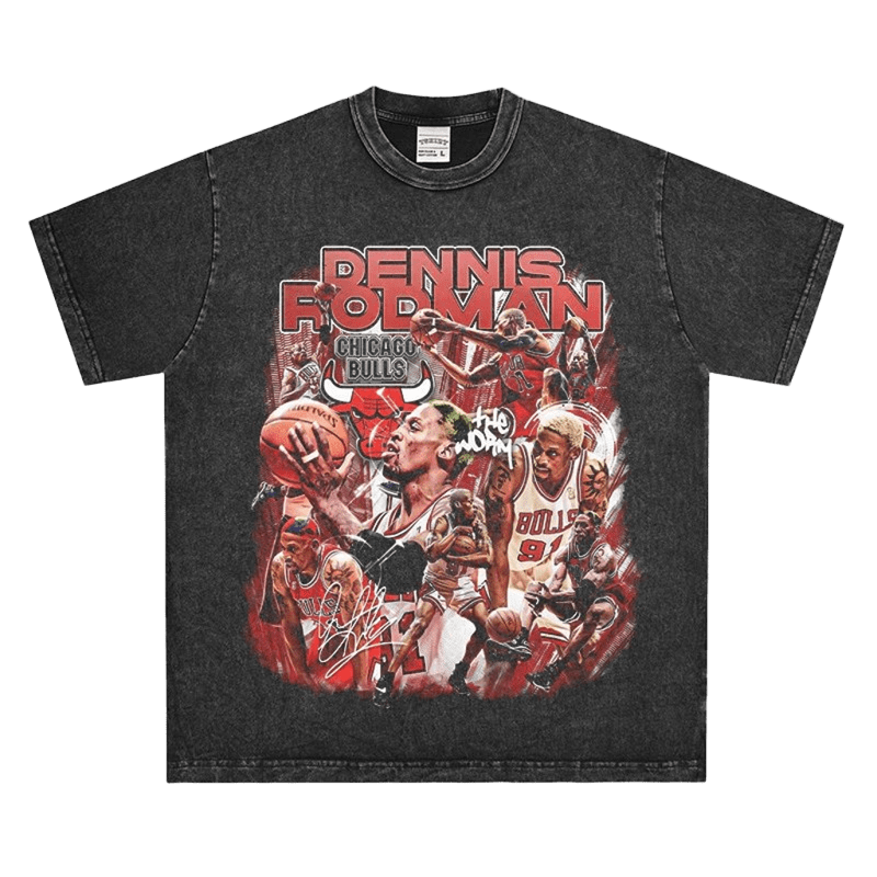Vintage Dennis Rodman Chicago Bulls Tee - Streetwear Cotton