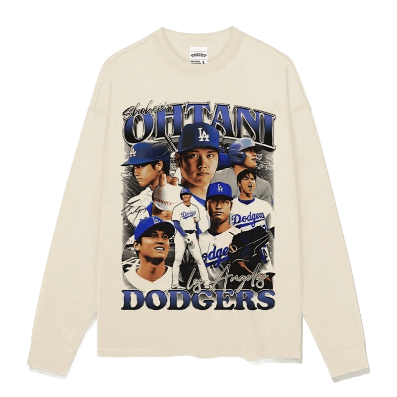 Vintage Dodgers Ohtani Long Sleeve Tee, Unisex Cotton