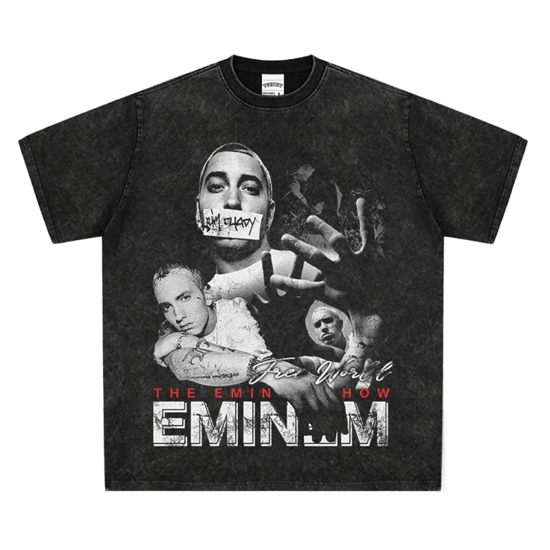 Vintage Eminem Graphic Tee Cotton Long Sleeve Streetwear Top