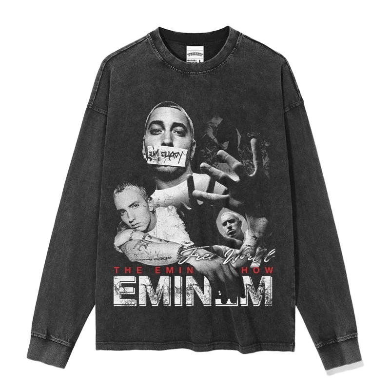 Vintage Eminem T-Shirt Unisex Black Loose Fit Tee