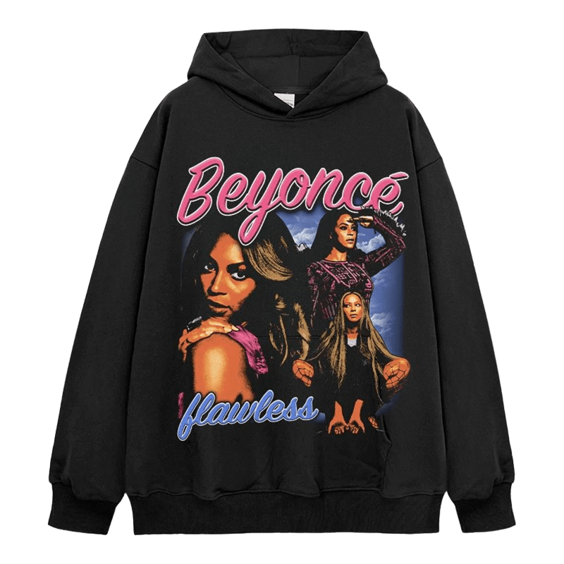 Vintage Flawless Beyonce Graphic Hoodie, Unisex Streetwear