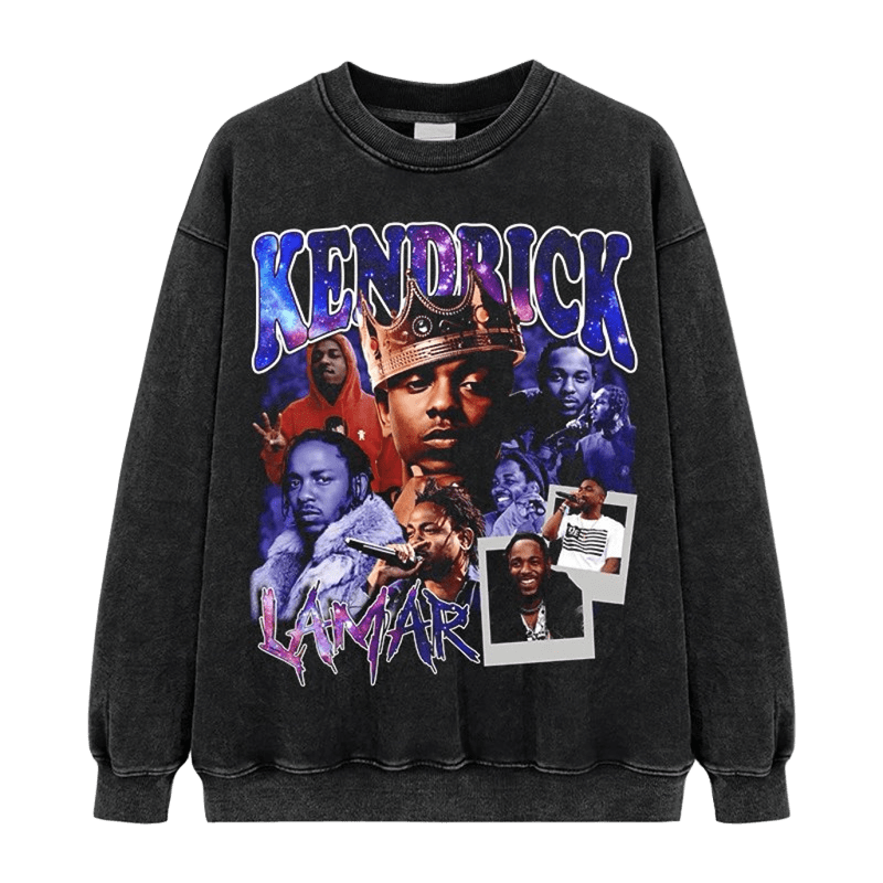 Vintage Fleece Hoodie, Kendrick Lamar Graphic, Unisex Streetwear