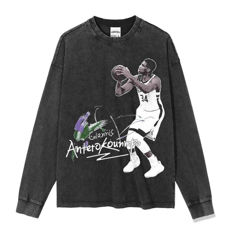 Vintage Giannis Antetokounmpo Graphic Tee, Unisex Streetwear
