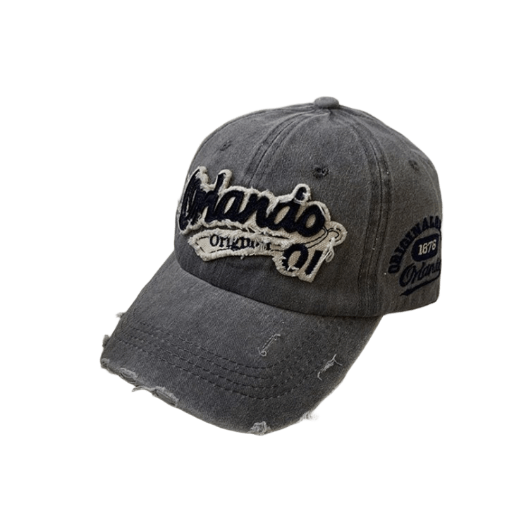 Vintage Gray Baseball Cap 1978 Orlando Embroidered Cotton Unisex