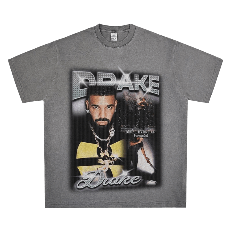 Vintage Gray Drake Graphic Tee, Unisex Loose Fit Cotton