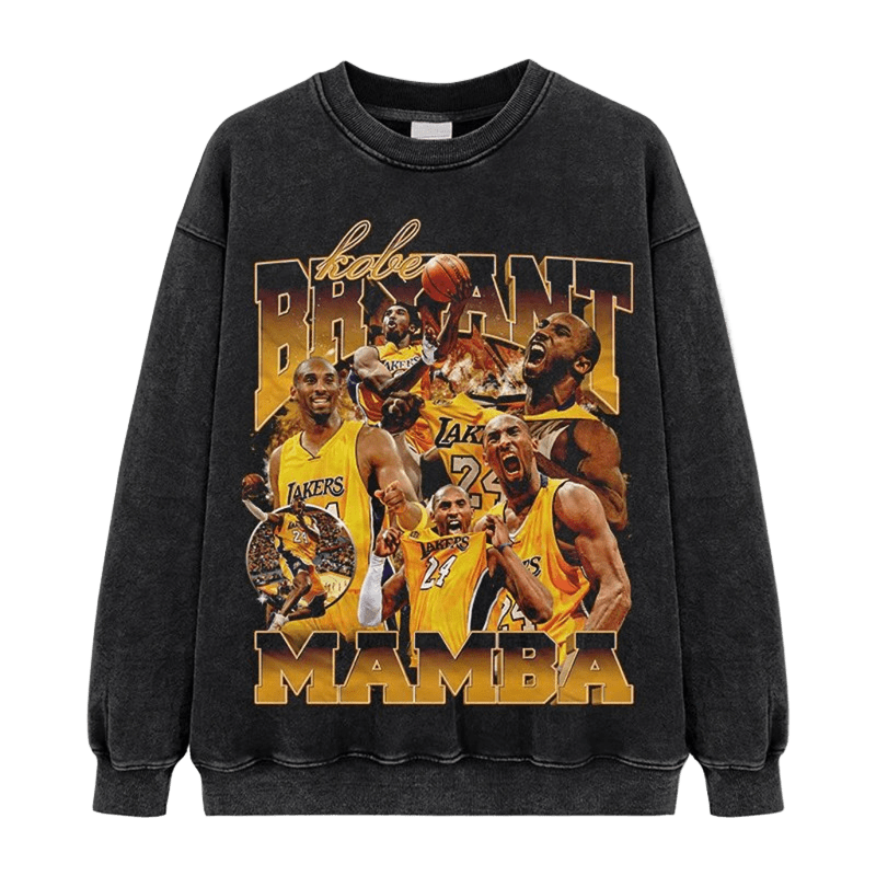 Vintage Kobe Hoodie: Black Mamba Tribute Cotton Lakers Streetwear