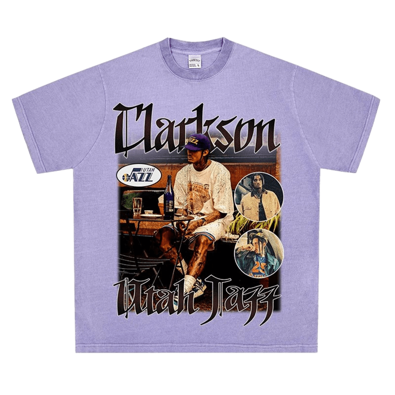 Vintage Purple Oversized Utah Jazz T-Shirt, Streetwear