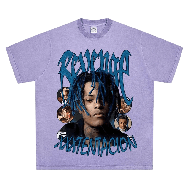 Vintage Purple XXXTENTACION REVENGE Oversized T-Shirt Streetwear