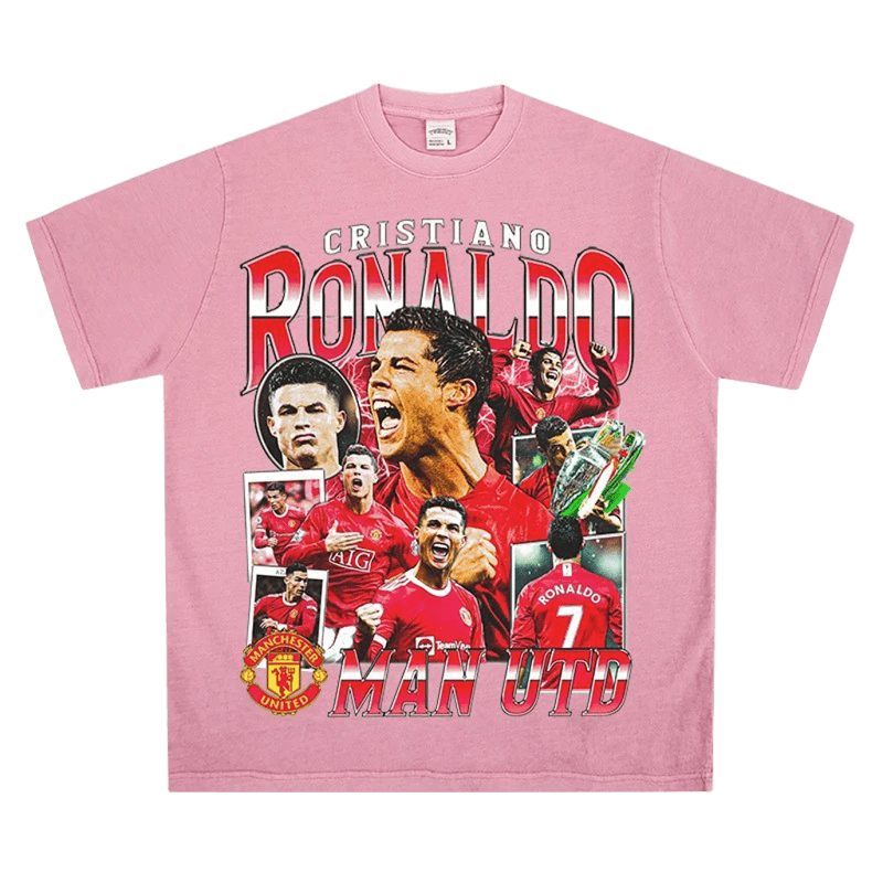 Vintage Ronaldo Man Utd T-Shirt, Distressed Football Tee