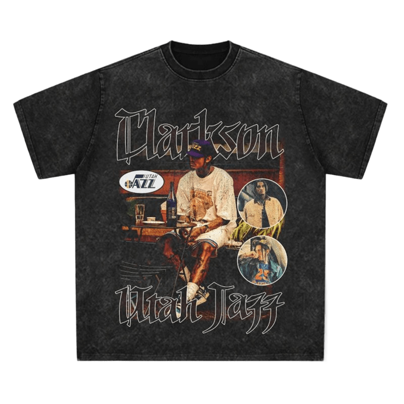 Vintage Utah Jazz Tee - Washed Cotton Unisex Streetwear