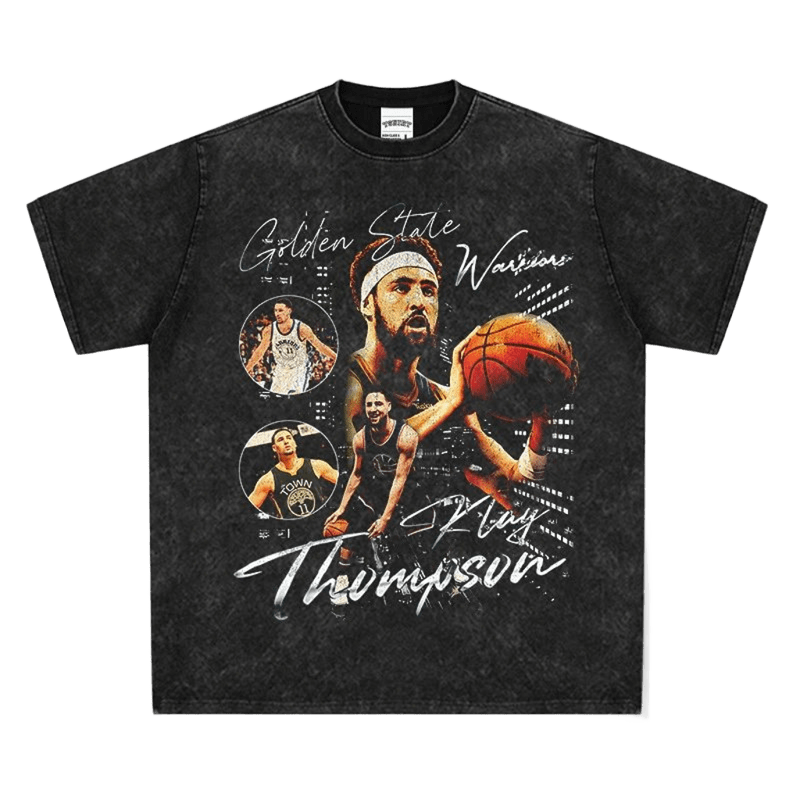 Vintage Washed Black Basketball Tee Unisex