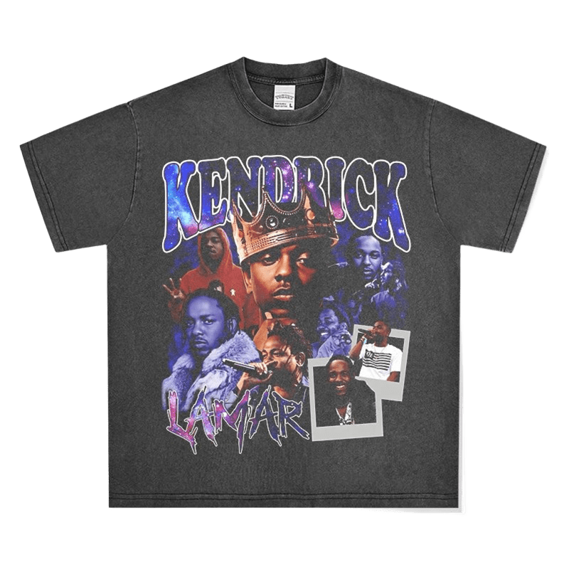 Vintage Washed Black Cotton Tee - Unisex Oversized Fit