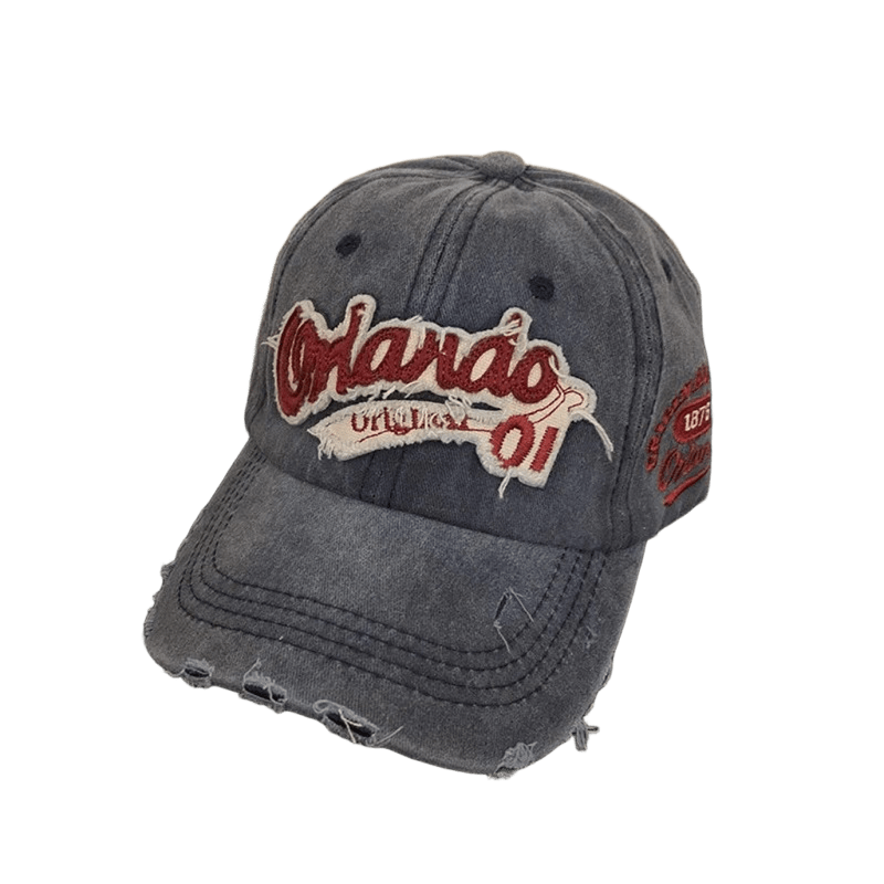 Vintage Washed Blue Denim Baseball Cap 