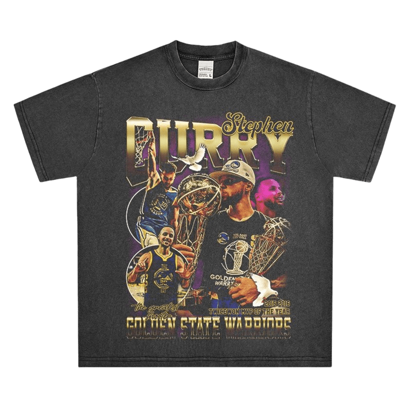 Vintage Washed Cotton Curry MVP Tee, 2015-16 Championship, Unisex Streetwear