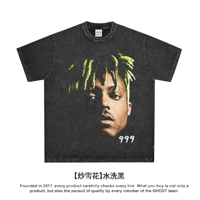 Vintage Washed Graphic Tee 999 Printed Cotton Unisex T-Shirt