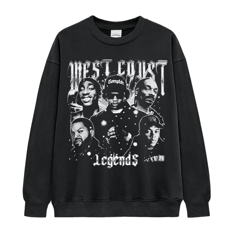 West Coast Legends Crewneck Sweatshirt - Unisex Hip-Hop