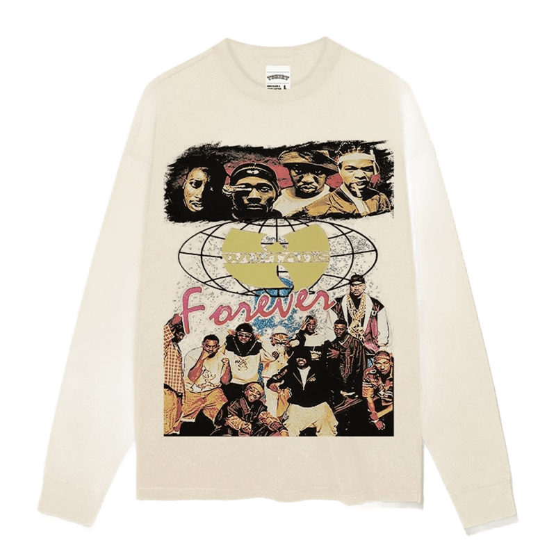 Wu-Tang Clan Retro Hip-Hop Cotton Long Sleeve T-Shirt