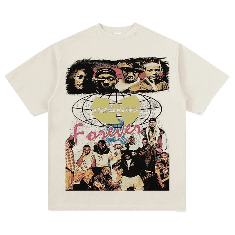 Wu-Tang Vintage Hip-Hop Tee - Unisex Off-White Crewneck