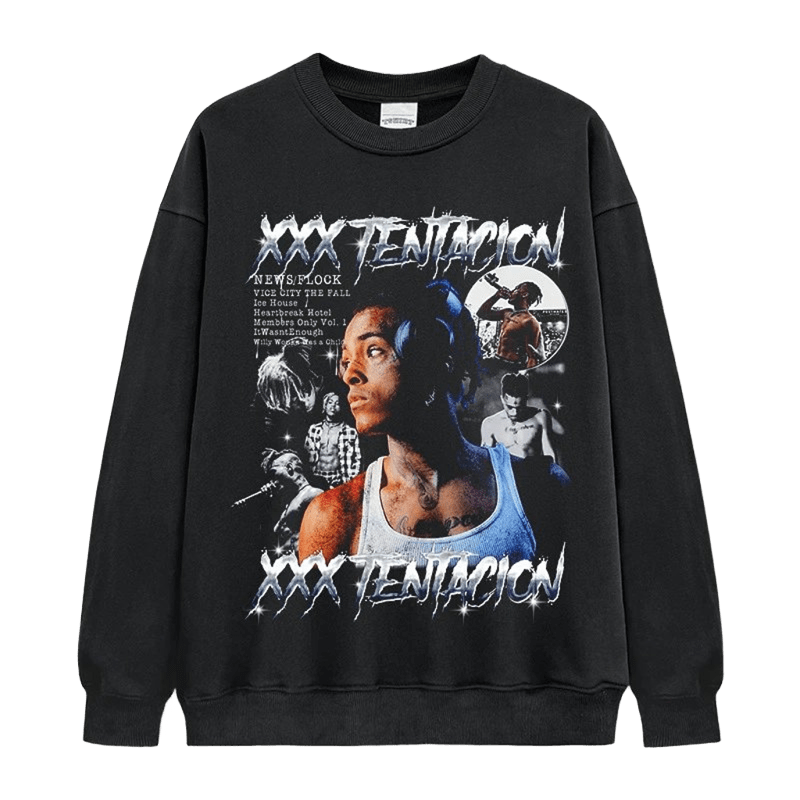 XXX TENTACION Unisex Cotton Crewneck Sweatshirt - Streetwear