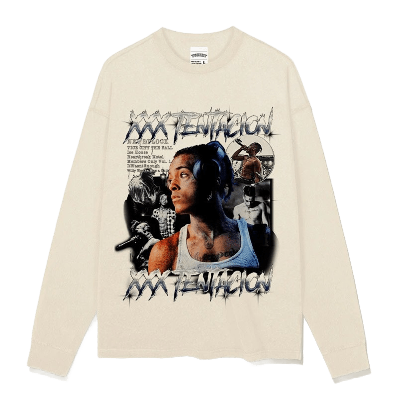 XXXTENTACION Graphic Print Long Sleeve T-Shirt, Streetwear, Unisex