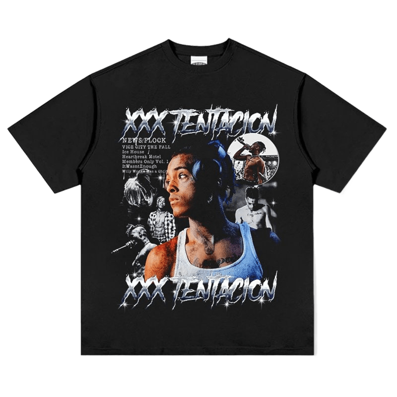 XXXTENTACION Print Black T-Shirt | Unisex Streetwear Cotton Tee