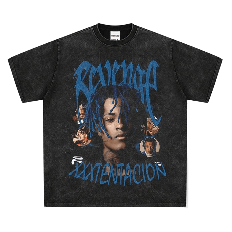 XXXTENTACION REVENGE Vintage Washed Black Cotton Tee Unisex