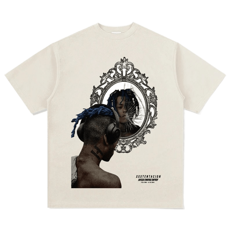 XXXTENTACION Tribute Tee: Vintage Broken Mirror Print