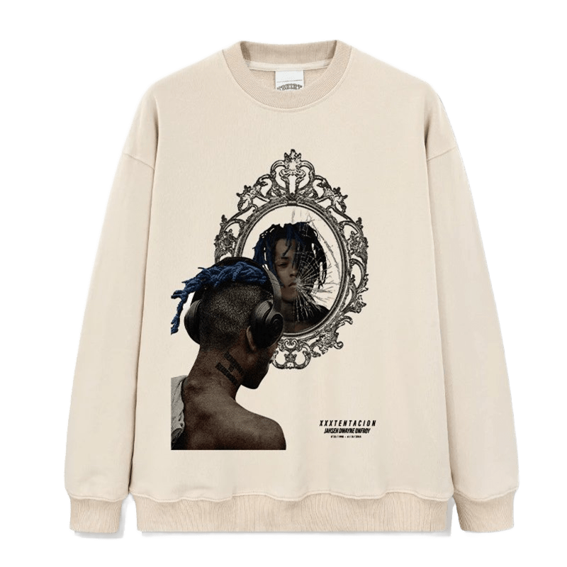 XXXTENTACION Vintage Portrait Oversized Crewneck Sweatshirt Unisex Streetwear