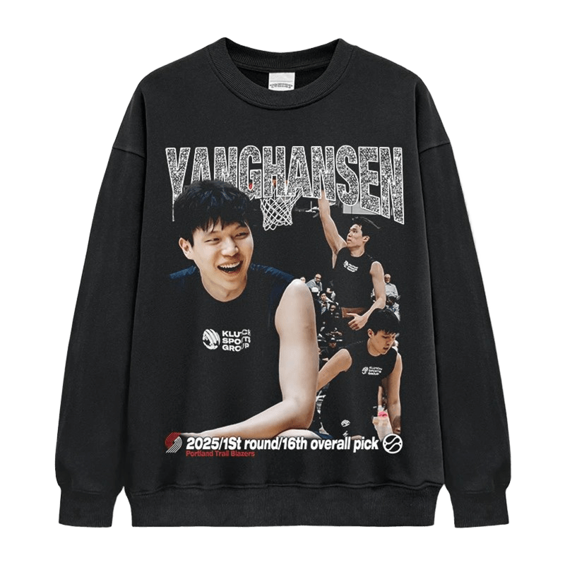 YANGHANSEN 2025 Draft Basketball Crewneck Sweatshirt - Unisex